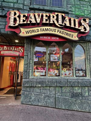 Storefront easy to find next to Frankenstein!  at BeaverTails in Niagara Falls