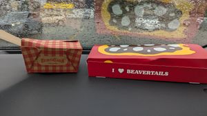 Boxes at BeaverTails in Niagara Falls