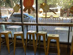 Interior seating  at A La Mode Pies in Seattle