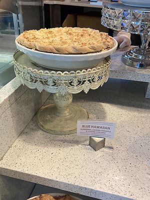 Blue Hawaiian vegan pie  at A La Mode Pies in Seattle
