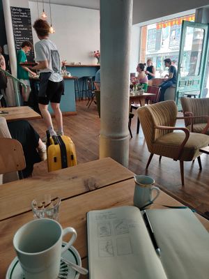 Filterkaffee and sketching in Café Kater at Café Kater in Leipzig