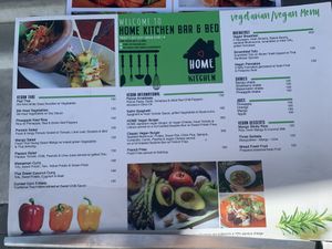 All vegan menu at HOME Kitchen, Bar & Bed in Phuket