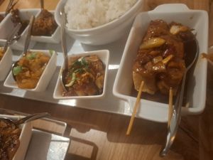 Part of the vegetarian rice table at Bandung in Den Bosch
