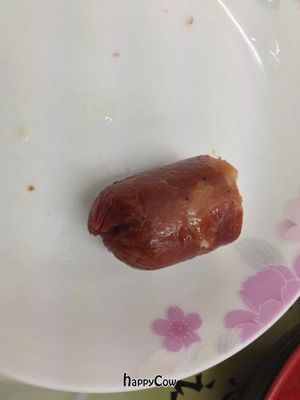 Fake Chinese sausage.  One order is one small sausage (the one in the picture is 1/3 of a sausage). at TiānYuán SùShí 天缘素食 in Dalian