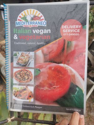 Menú m at Mediterraneo Pizza & Pasta in Koh Phangan