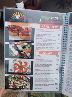 Menum at Mediterraneo Pizza & Pasta in Koh Phangan