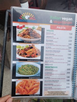 Menum at Mediterraneo Pizza & Pasta in Koh Phangan