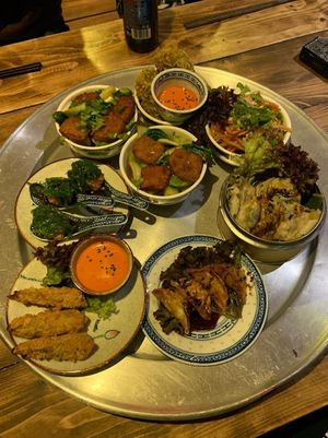 Selection of yummy small dishes at Element Five in Berlin