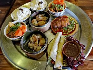 Choice of small plates at Element Five in Berlin