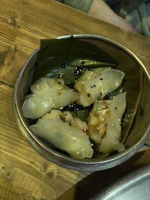 Steamed dumplings   at Element Five in Berlin
