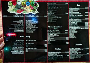 Menu at Element Five at Element Five in Berlin