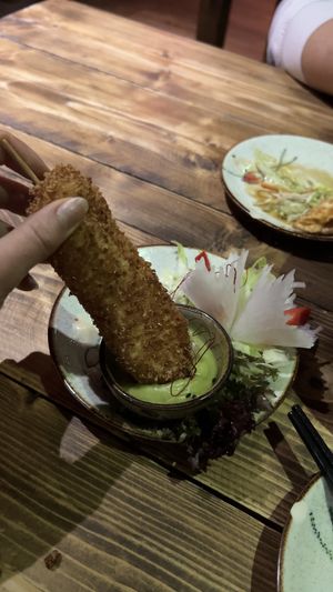 Vegan corn dog   at Element Five in Berlin