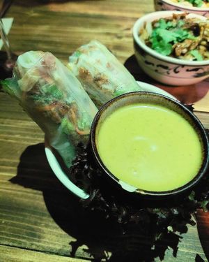 Fresh springrolls. at Element Five in Berlin