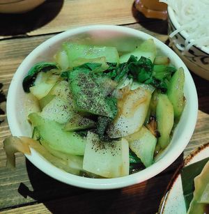 Pak choi wok. at Element Five in Berlin