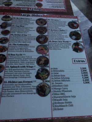 Menu   at Element Five in Berlin