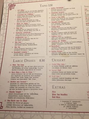 Menu is also abailable in English at Element Five in Berlin