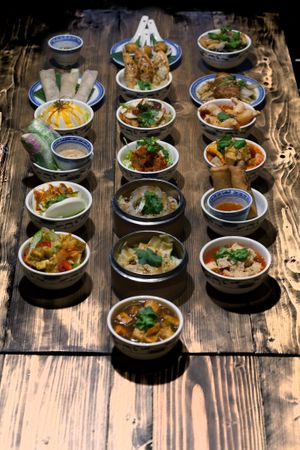 Some of our Tapas/Bowls at Element Five in Berlin