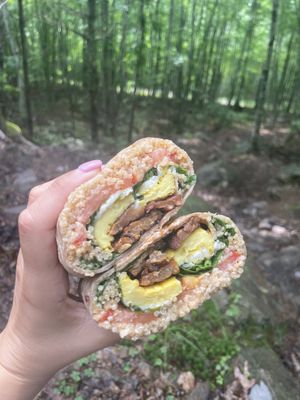 Vegan breakfast wrap   at Sweet Rose in Fall River