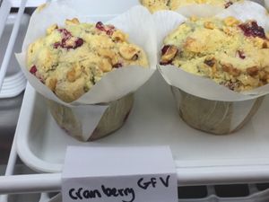 Cranberry orange walnut muffin at Sweet Rose in Fall River