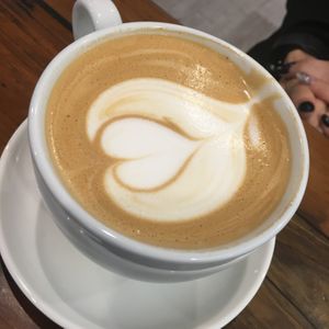 Almond milk latte at Sweet Rose in Fall River