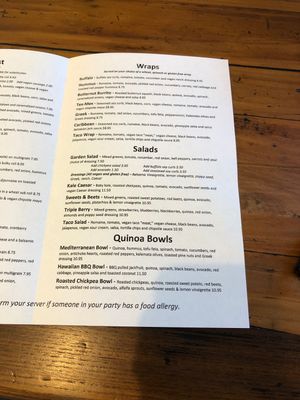 Menu at Sweet Rose in Fall River