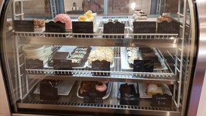 Labeled vegan items include pies, snickers, cupcakes, pop tarts, cookies and more. at Eye Candy Bake Shop in Geneva