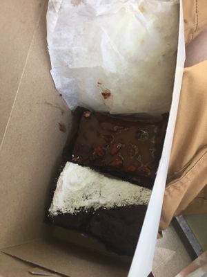 Vegan fudge brownie and turtle brownie! at Eye Candy Bake Shop in Geneva
