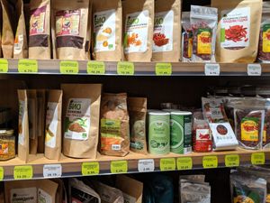 dried fruit at Balev Bio Market - Vitosha in Sofia