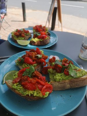 Sooo delicious! Best avocado on toast we've ever had 😋😋 at The Locker in Cambridge