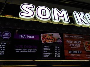 Part of the menu at Som Kitchen in Vienna