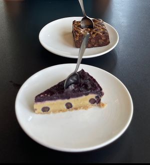 Blueberry cheesecake and brownies   at Giving Tree Cafe in Phoenix