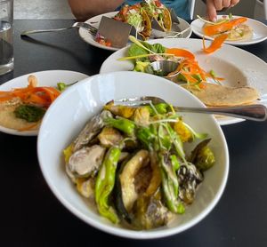 Lentils pancakes as a appetizer Tacos, Buddha bowl 😋 at Giving Tree Cafe in Phoenix