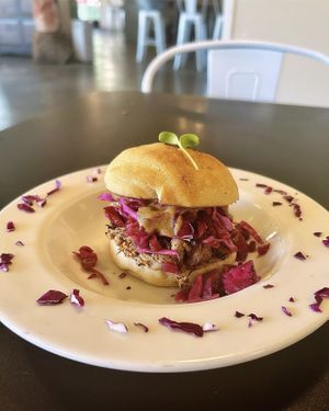 BBQ Jackfruit Sandwich w/ Jamaican Coleslaw  at Giving Tree Cafe in Phoenix