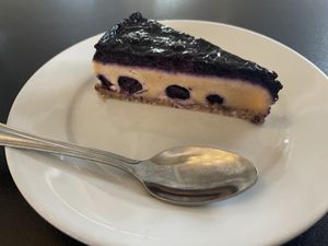 Blueberry cheesecakee  at Giving Tree Cafe in Phoenix