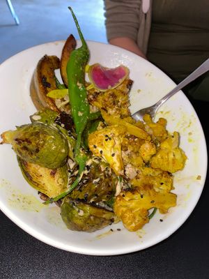 Buddha bowl after a few bites! at Giving Tree Cafe in Phoenix