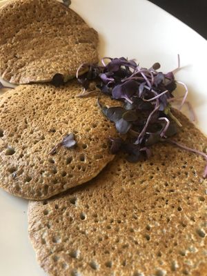 Lentil pancakes side  at Giving Tree Cafe in Phoenix