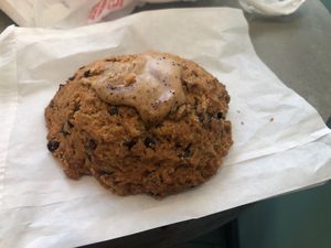 Chocolate chip scone at Tired Eyes Coffee in San Diego