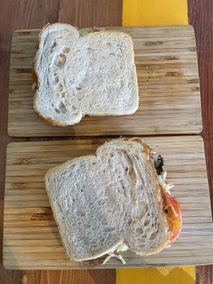 caprese sandwich   at Ultreya Coffee and Tea in San Diego