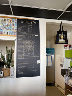 menu   at Ultreya Coffee and Tea in San Diego