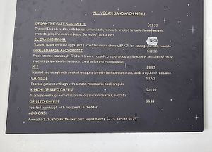 so many yummy vegan sandwiches!!   at Ultreya Coffee and Tea in San Diego