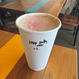 tasty seasonal peppermint drink!   at Ultreya Coffee and Tea in San Diego