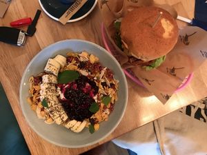 Breakfast bowl at Mockingbird in Wellington