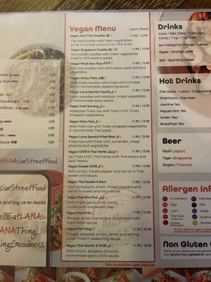 Vegan menu portion  at LANA in Ennis