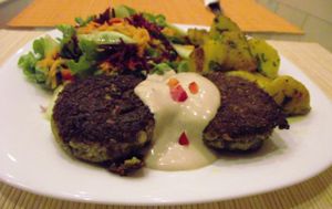 Meatballs made ​​from sprouted lentils at Kring - Center in Sofia