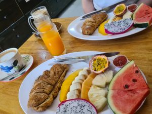 Vegan breakfast at Da's Home Bakery in Chiang Mai