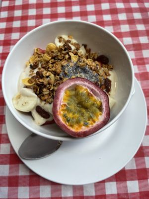 Soy yogurt muesli bowl  at Da's Home Bakery in Chiang Mai