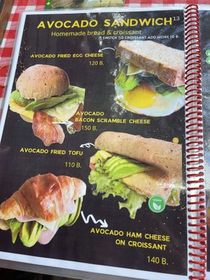 Sandwich menu  at Da's Home Bakery in Chiang Mai