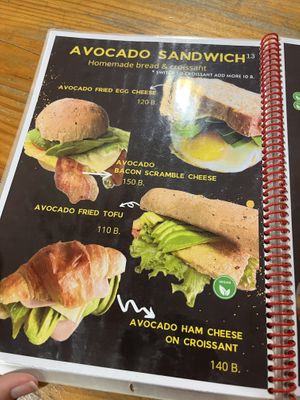 Menu  at Da's Home Bakery in Chiang Mai