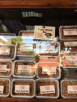 A stash of vegan muesli bars  at Da's Home Bakery in Chiang Mai
