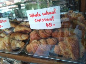 Vegan whole-wheat crossaint at Da's Home Bakery in Chiang Mai